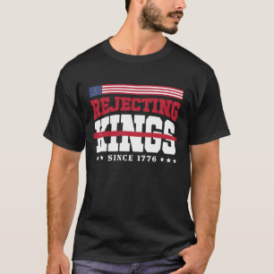Camiseta Rejeitando Reis Americanos Desde 1776 Vermelho Bra