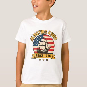 Camiseta Rejeitando Reis desde 1776 Vintage Patriotic USA