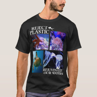 Camiseta Rejeite Rejuvenescimento Plástico de Nossas Águas