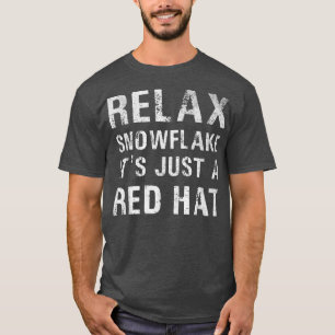 Camiseta Rela Snowflake É só um chapéu vermelho