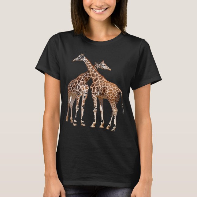 Camiseta Relação de amor entre Giraffe (Frente)