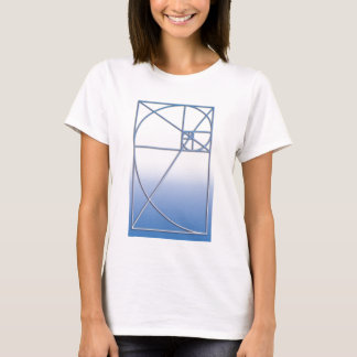 Camiseta Relação dourada Branco-Azul