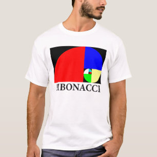 Camiseta Relação dourada, espiral de Fibonacci
