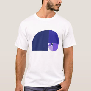 Camiseta Relação dourada, espiral de Fibonacci