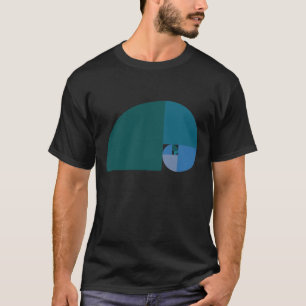 Camiseta Relação dourada, espiral de Fibonacci