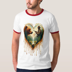 Camiseta Relação entre Hunter Grizzly Bear e Deer