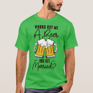 Camiseta Relação entre o Casal da tampa do bebendo Beer Bee