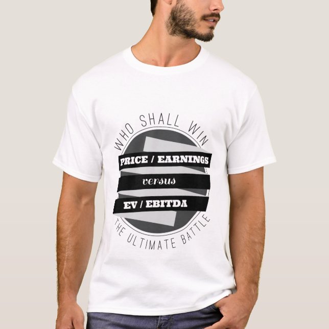 Camiseta Relação P/E contra a relação de EV/EBITDA (Frente)