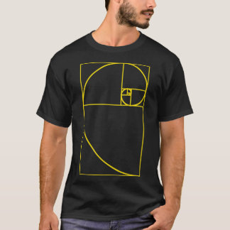 Camiseta Relação Retângulo de ouro - Sequência Fibonacci -