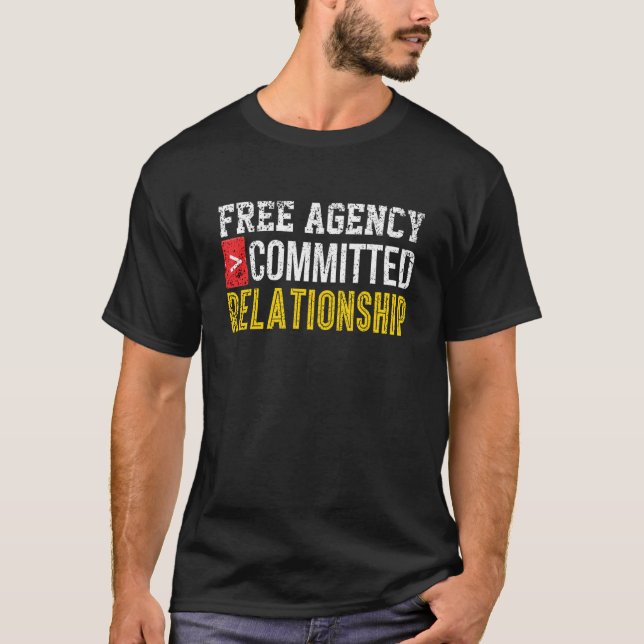 Camiseta Relação solteiro Comprometida Namorando Online Bro (Frente)
