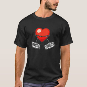 Camiseta Relacionamento remoto Computador teclado PC Jogos 