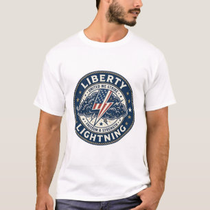 Camiseta Relâmpago da Liberdade Patriótico Patriótico Tempe