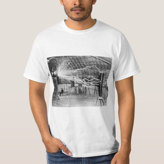 Camiseta Relâmpago de Tesla (Frente)