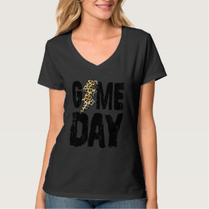 Camiseta Relâmpago do Dia do Jogo Leopardo Envelhecido Dia
