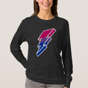 Camiseta Relâmpago do Orgulho Bi Fofo Desfile LGBTQ Sutil P
