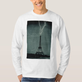 Camiseta Relâmpago em choque com a Torre Eiffel