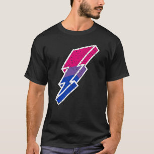 Camiseta Relâmpago Orgulho Bi Fofo Desfile LGBTQ Sutil P