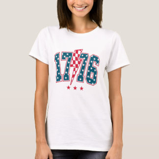 Camiseta Relâmpago Patriótico de Corrida de 1776
