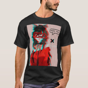 Camiseta Relatório de Animação de Futurismo Japonês Aestéti