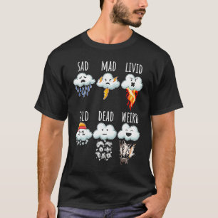Camiseta Relatório de Diferenças de Nuvens do Tempo Previsã