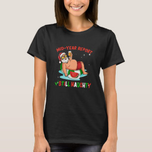 Camiseta Relatório do ano de médio ainda malvado Papai Noel