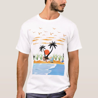 Camiseta Relax & Chill Summer Paradise Design