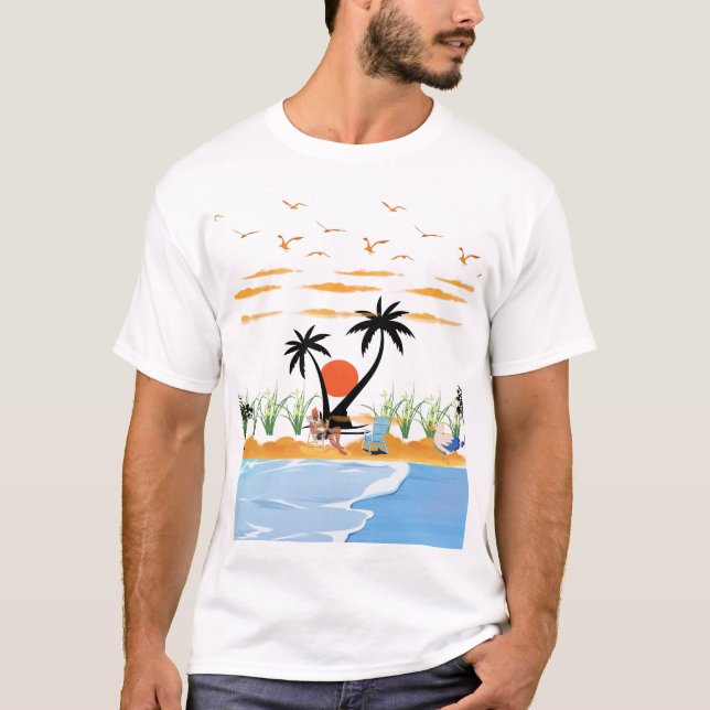 Camiseta Relax & Chill Summer Paradise Design (Frente)