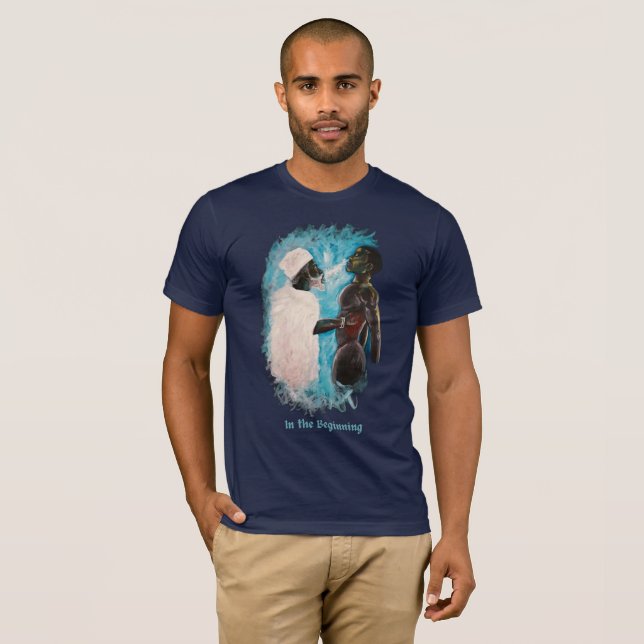 Camiseta Relaxada dos Homens Iniciais (Frente Completa)