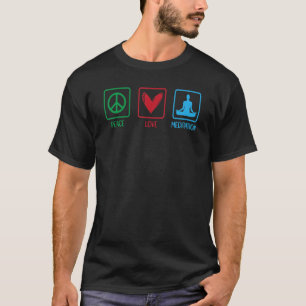Camiseta Relaxamento Do Amor Pela Paz E Da Meditação Nama