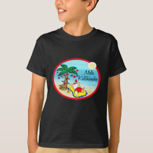 Camiseta Relaxamento sob o Natal do hawaiin do papai noel