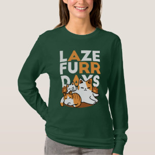 Camiseta Relaxando a Arte de Gato - 'Dias de Furo de Lázaro