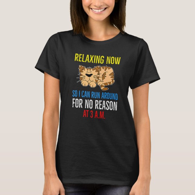 Camiseta Relaxando Agora Gato (Frente)