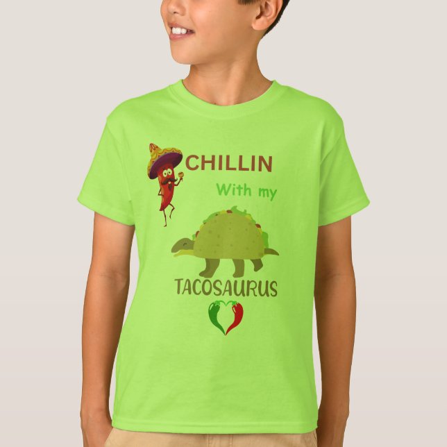 Camiseta Relaxando com meu tacosaurus (Frente)