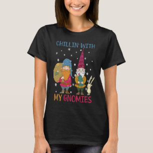Camiseta Relaxando Com Meus Gnomos Deus Jul Natal Divertid