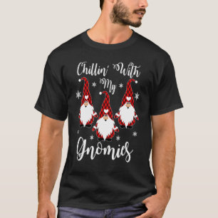 Camiseta Relaxando Com Meus Gnomos Jardim do Papai Noel Gno