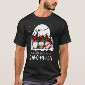 Camiseta Relaxando Com Meus Gnomos Natal Jardim Gnome Natal