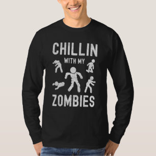 Camiseta Relaxando Com Meus Zumbis Zumbi de Halloween 2
