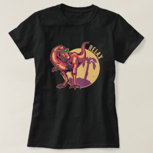 Camiseta Relaxando Dinossauro