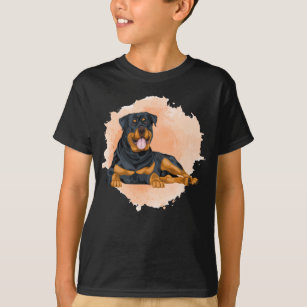 Camiseta Relaxando o Cachorro Rottweiler