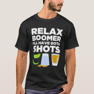 Camiseta Relaxe Boomer Eu terei uma vacina engraçada Tequi