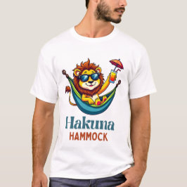 Camiseta Relaxe como um rei: Lion Hammock Design T-Shirt