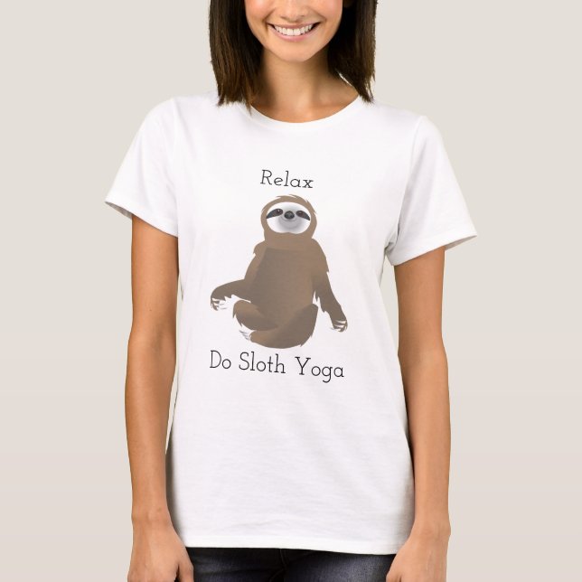 Camiseta Relaxe e faça Ioga Larga (Frente)