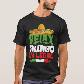 Camiseta Relaxe Gringo Sou Legal Cinco de Mayo Fies Mexican