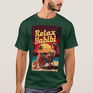 Camiseta Relaxe Habibi Romântico Engraçado Raízes Árabes Io