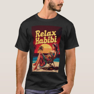 Camiseta Relaxe Habibi Romântico Engraçado Raízes Árabes Io
