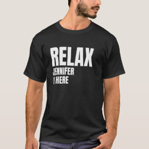 Camiseta Relaxe Jennifer Está Aqui Nomes de Nascimento Popu