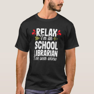 Camiseta Relaxe o Nerd do livro de professores da Bibliotec