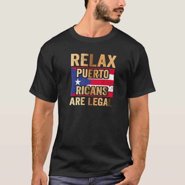 Camiseta Relaxe porto-riquenhos é legal (Frente)