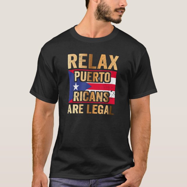 Camiseta Relaxe porto-riquenhos é legal (Frente)