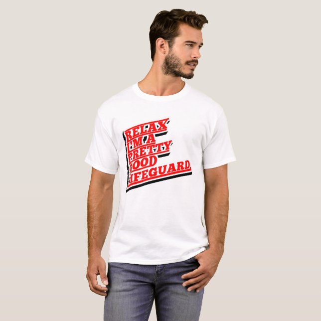 Camiseta Relaxe, sou um bonito salva-vidas (Frente Completa)